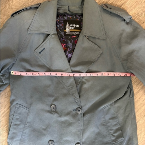 VTG London Fog 6P Blue Double Breasted Trench Coat Detachable Lining Thinsulate - Picture 9 of 16